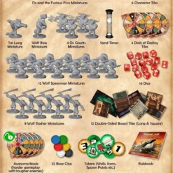 Modiphius Entertainment Kung Fu Panda Boardgame (with Masters Expansion) BUNDLE