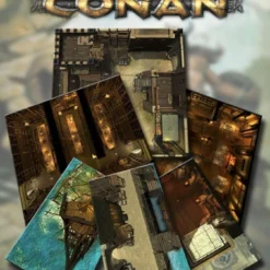 Modiphius Entertainment Conan: Dens Of Iniquity & Streets Of Terror Geomorphic Tile Set