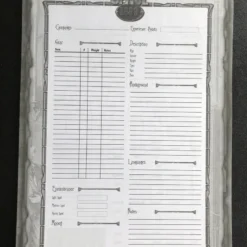 Modiphius Entertainment RollVsEvil Space 1889 Character Sheets